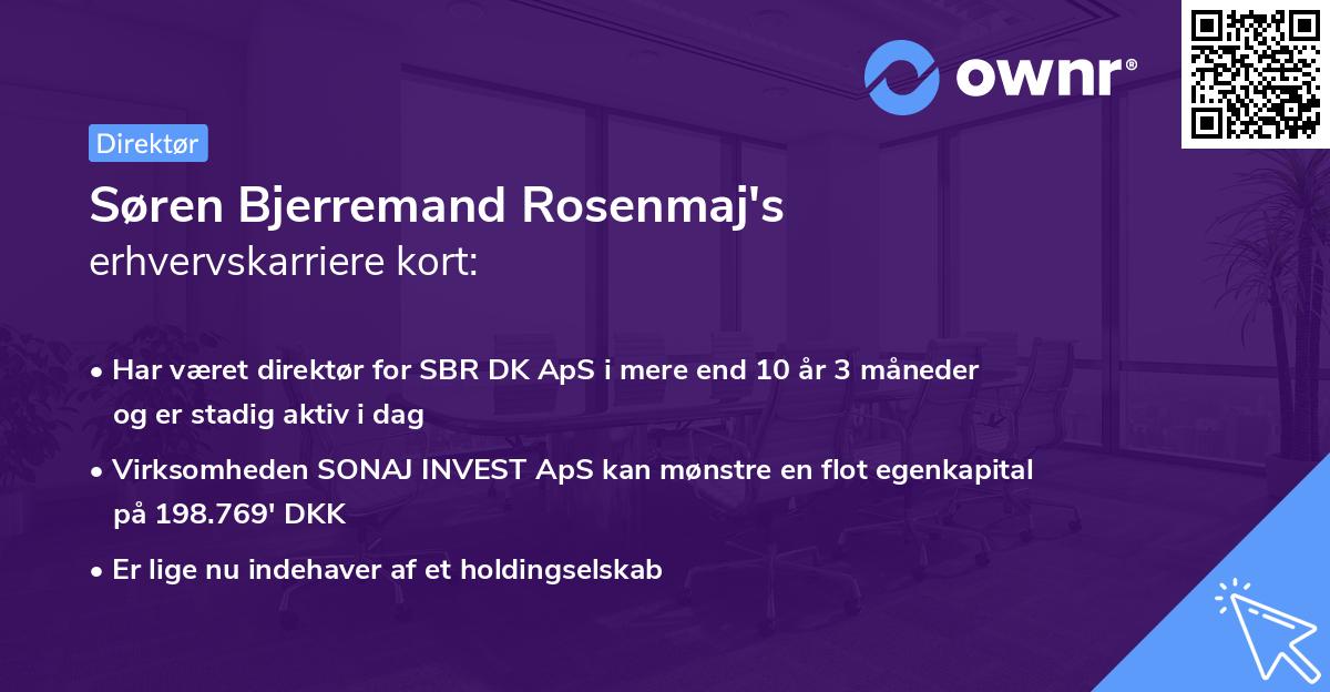 Søren Bjerremand Rosenmaj's erhvervskarriere kort