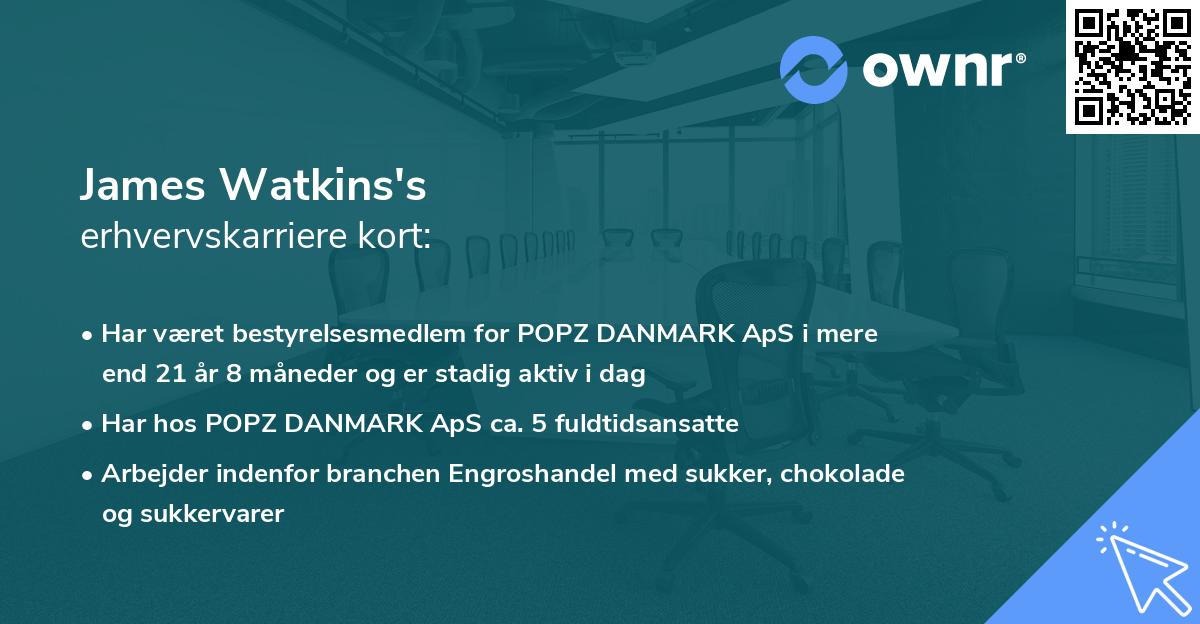 James Watkins's erhvervskarriere kort
