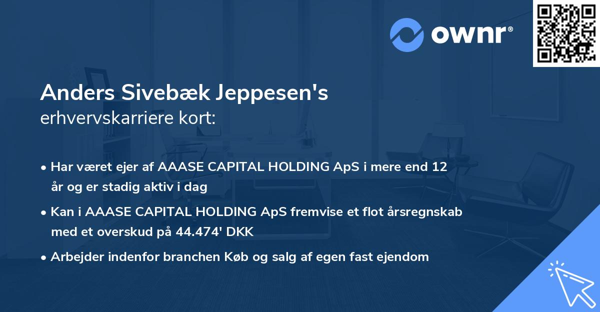 Anders Sivebæk Jeppesen's erhvervskarriere kort