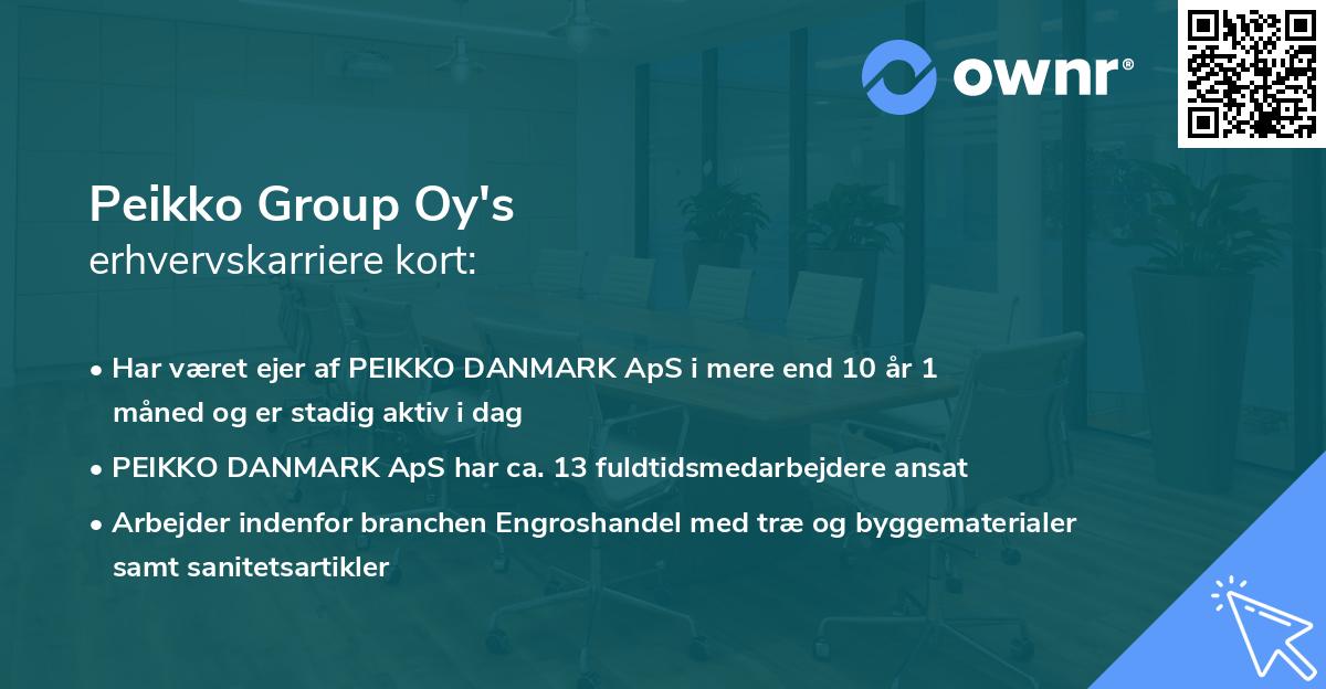 Peikko Group Oy's erhvervskarriere kort