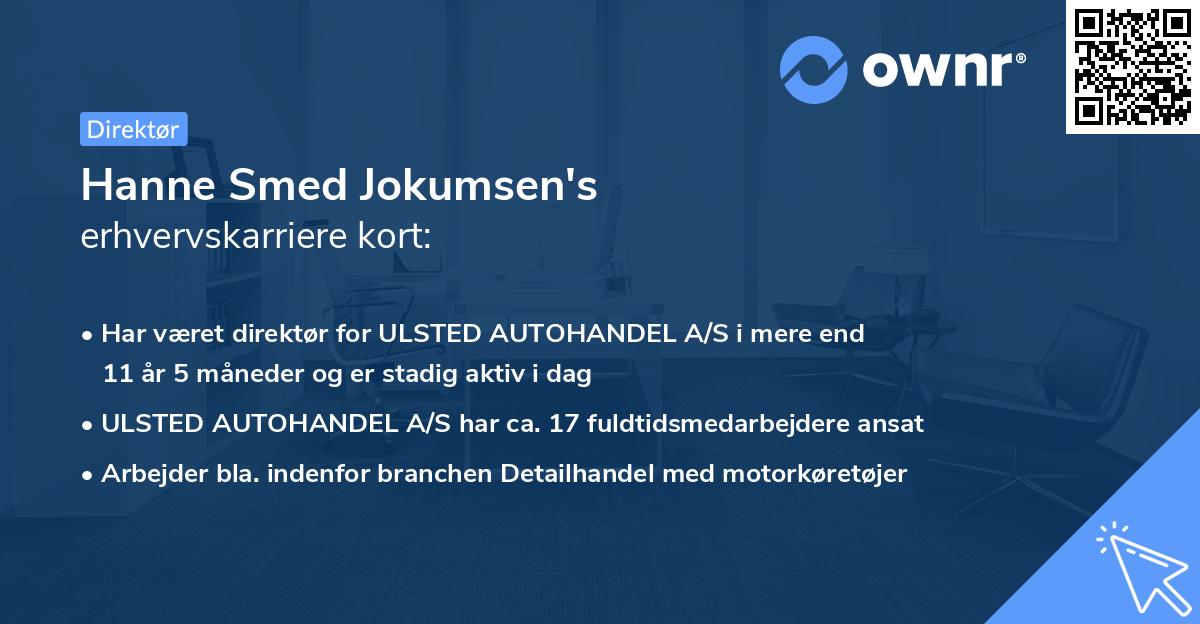 Hanne Smed Jokumsen's erhvervskarriere kort