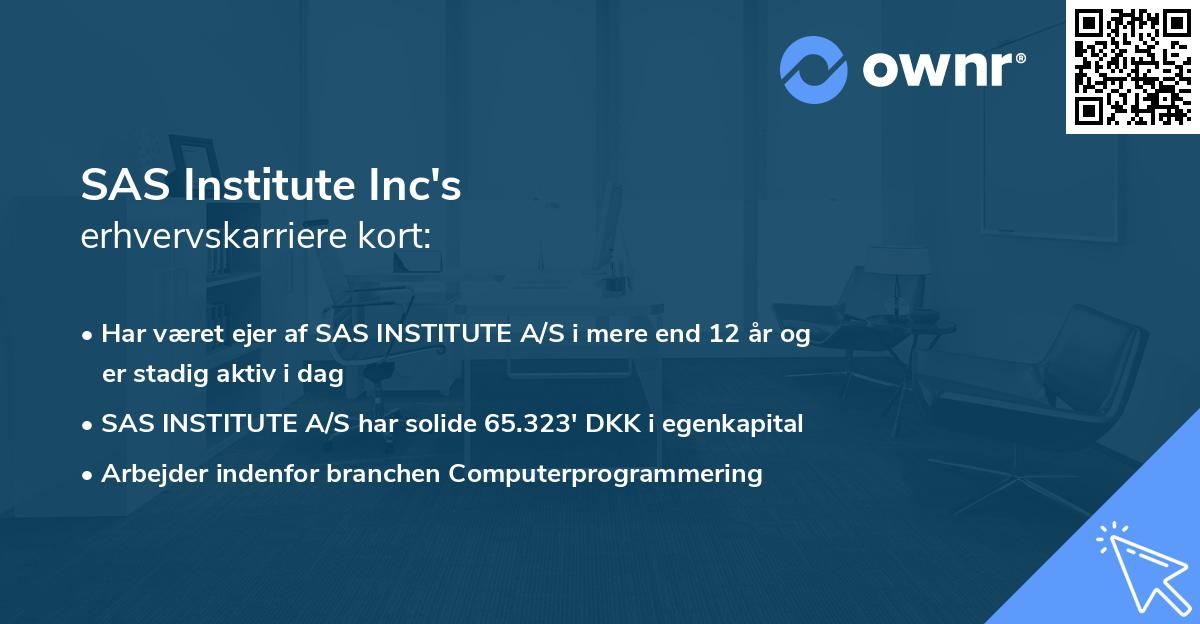 SAS Institute Inc's erhvervskarriere kort