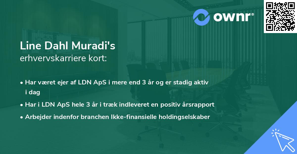 Line Dahl Muradi's erhvervskarriere kort