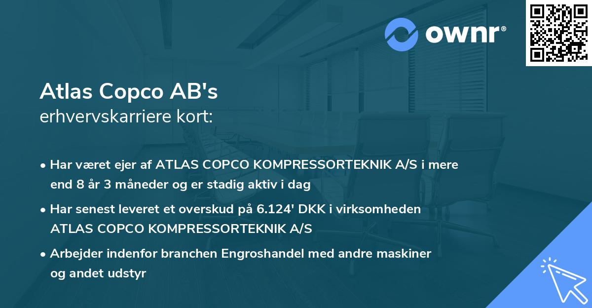 Atlas Copco AB's erhvervskarriere kort