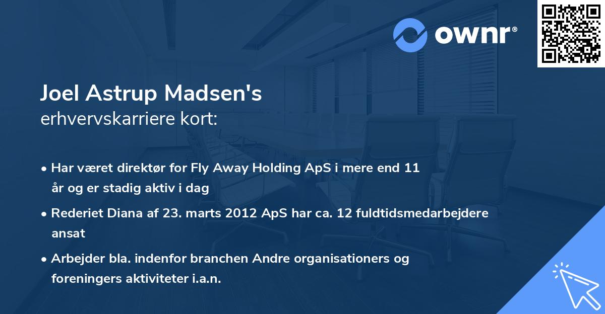 Joel Astrup Madsen's erhvervskarriere kort