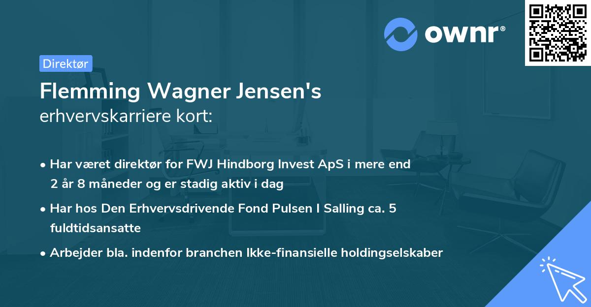 Flemming Wagner Jensen's erhvervskarriere kort