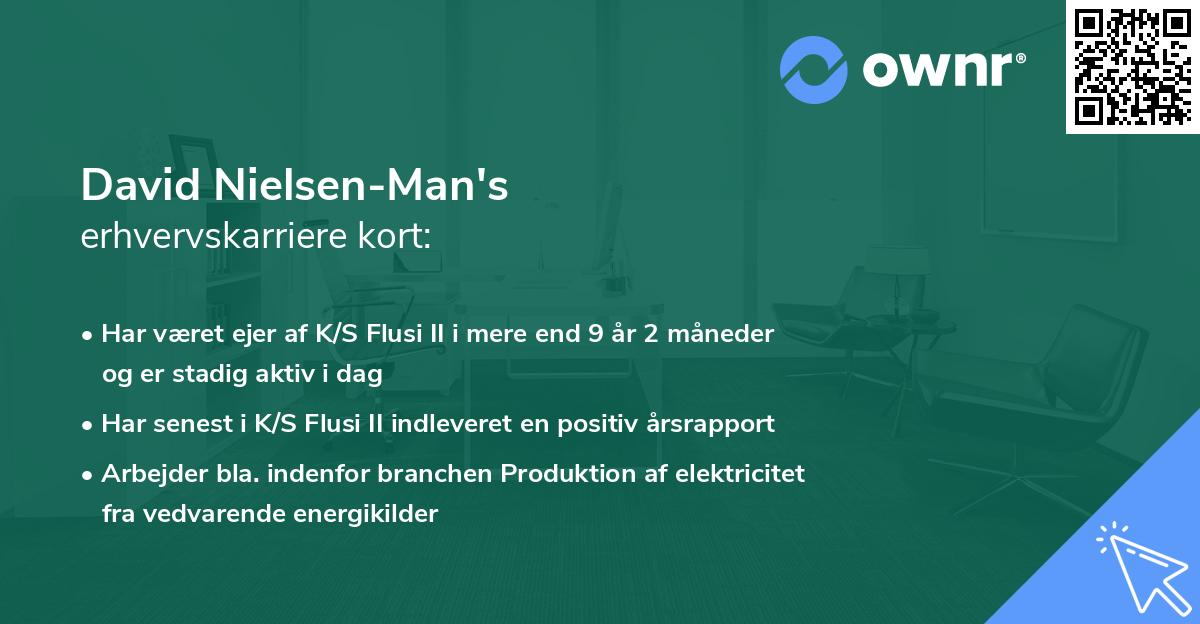 David Nielsen-Man's erhvervskarriere kort