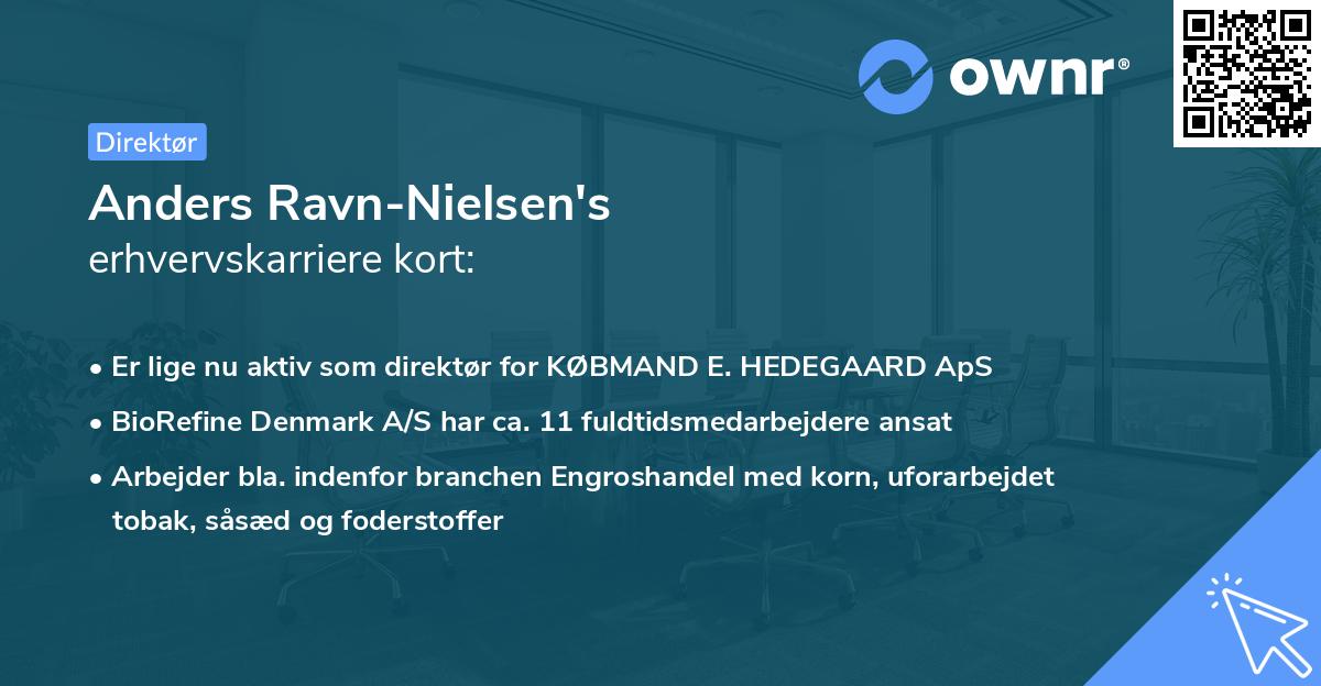 Anders Ravn-Nielsen's erhvervskarriere kort