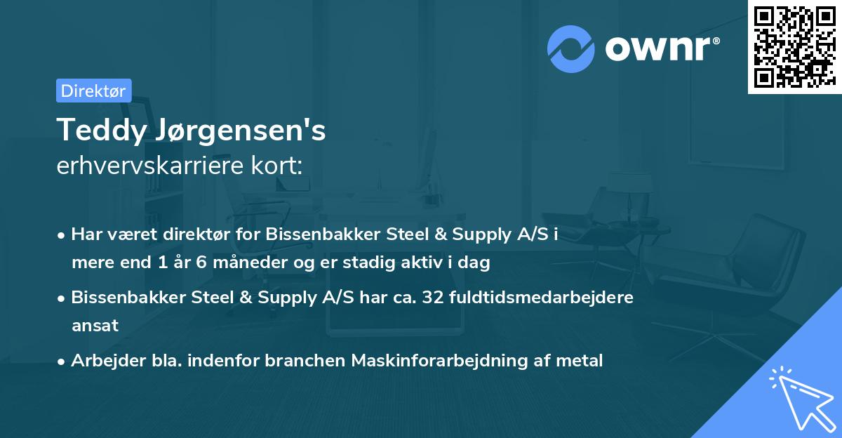 Teddy Jørgensen's erhvervskarriere kort
