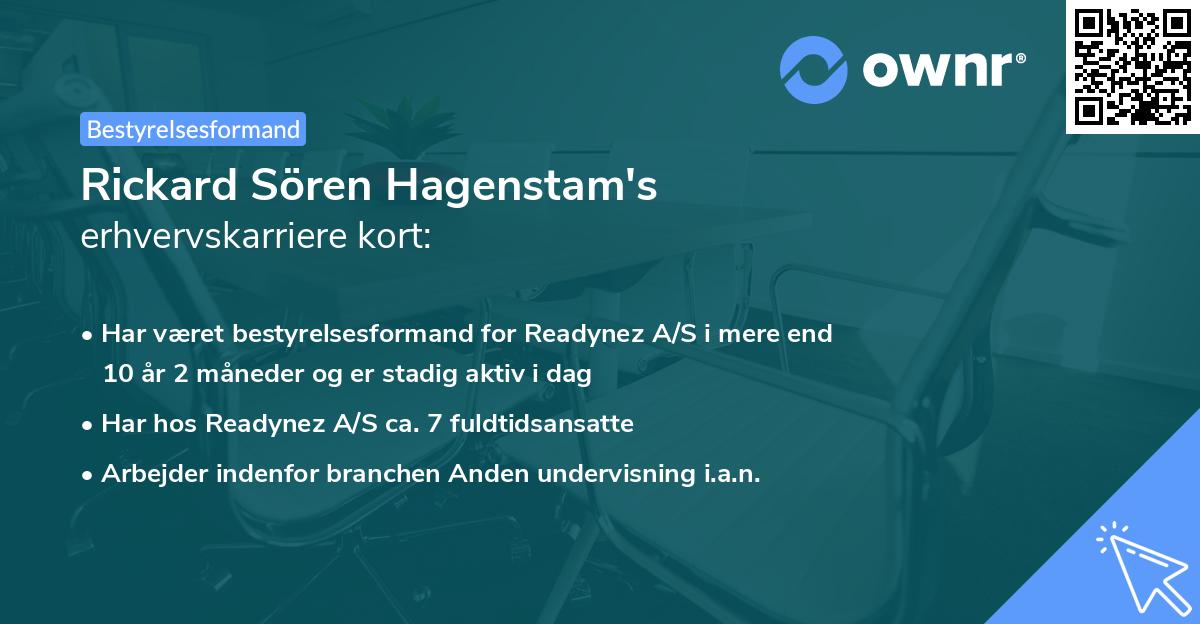 Rickard Sören Hagenstam's erhvervskarriere kort