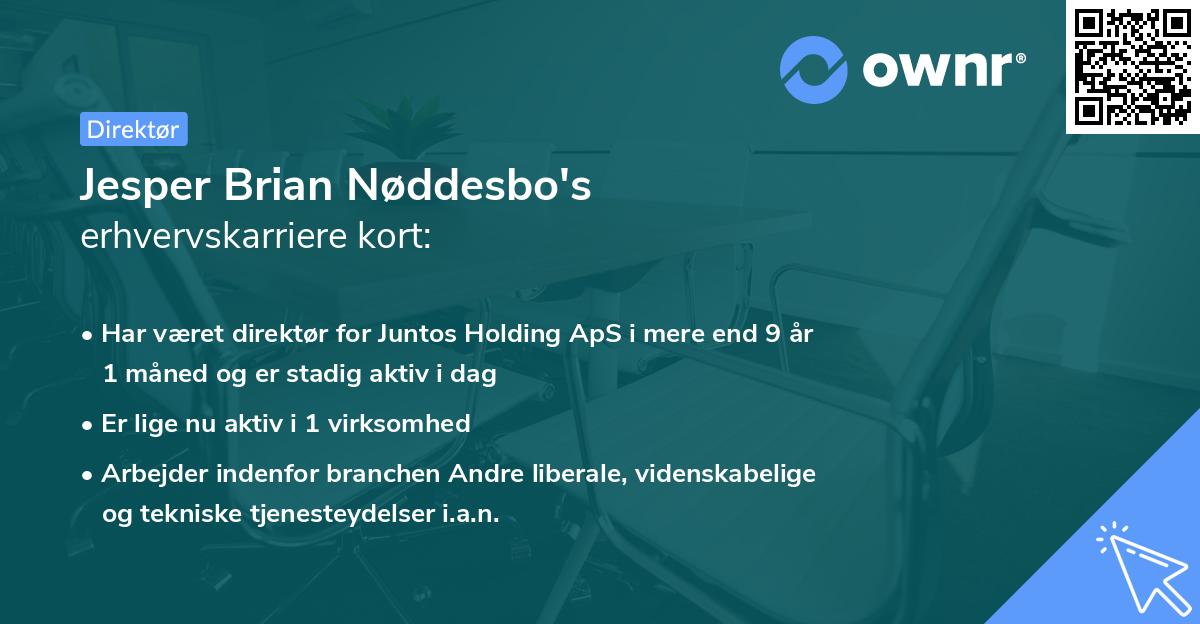 Jesper Brian Nøddesbo's erhvervskarriere kort