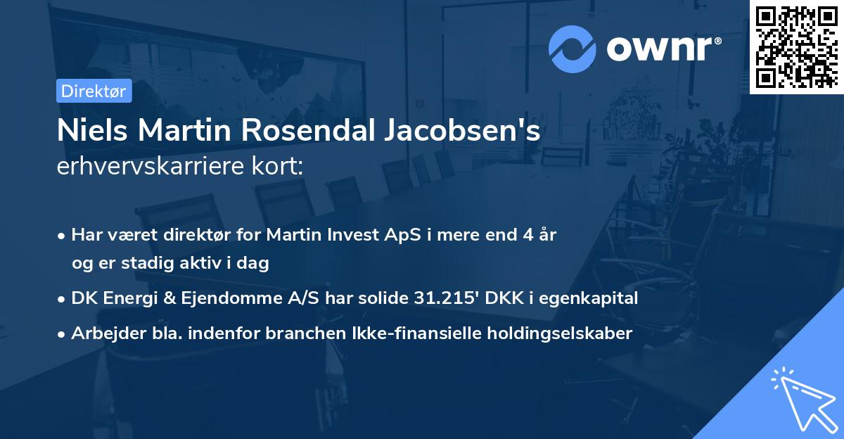 Niels Martin Rosendal Jacobsen's erhvervskarriere kort