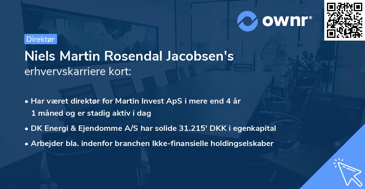 Niels Martin Rosendal Jacobsen's erhvervskarriere kort