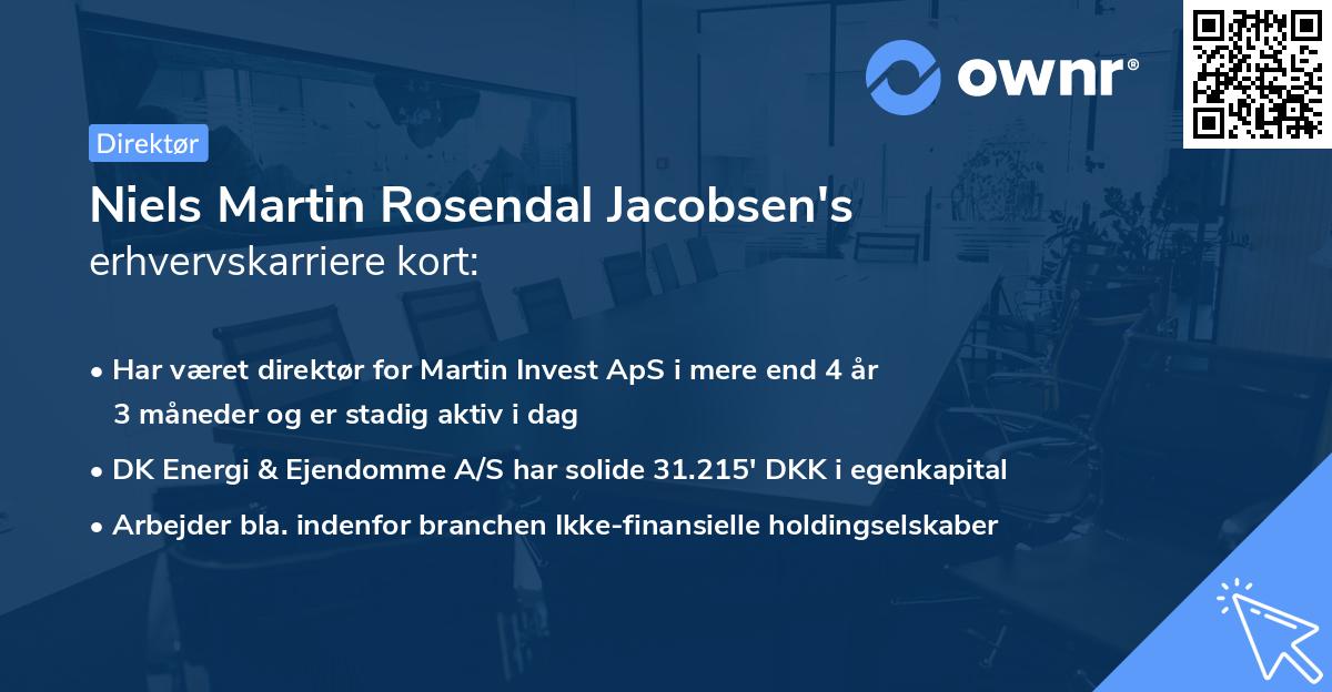 Niels Martin Rosendal Jacobsen's erhvervskarriere kort