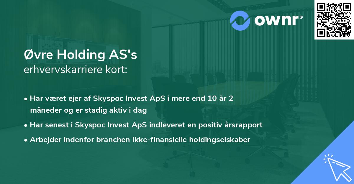 Øvre Holding AS's erhvervskarriere kort
