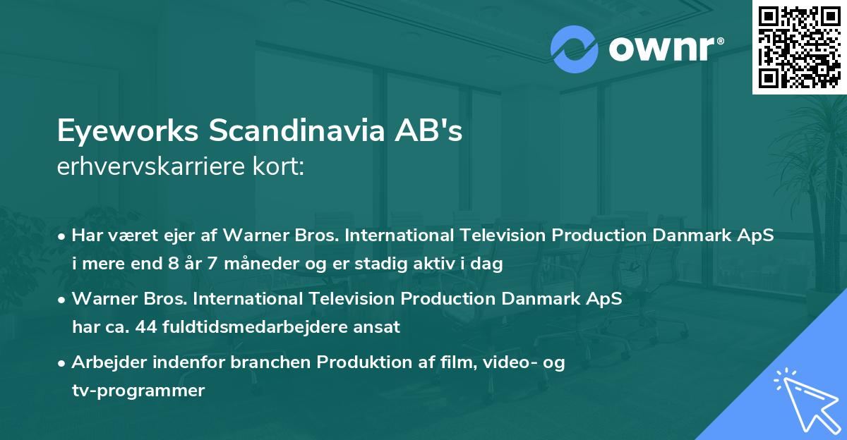 Eyeworks Scandinavia AB's erhvervskarriere kort