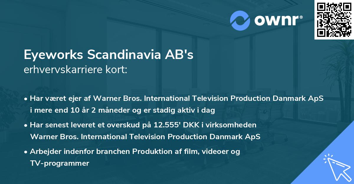 Eyeworks Scandinavia AB's erhvervskarriere kort