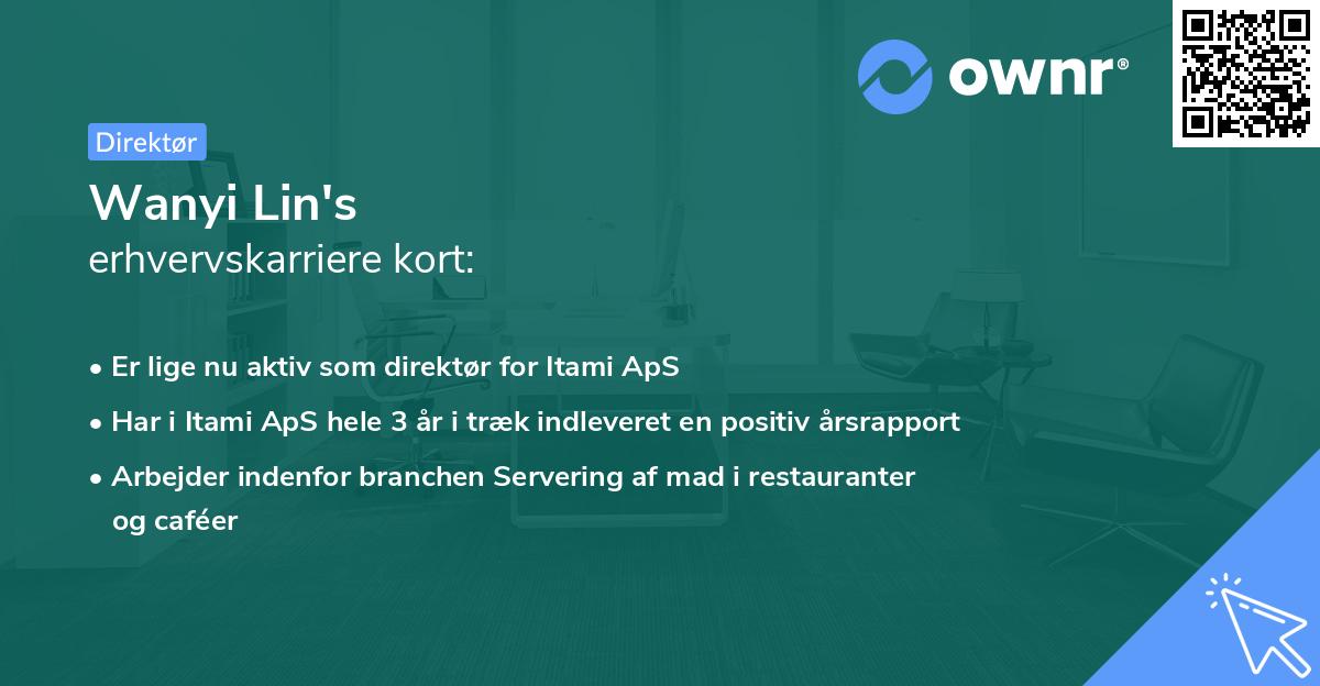 Wanyi Lin's erhvervskarriere kort