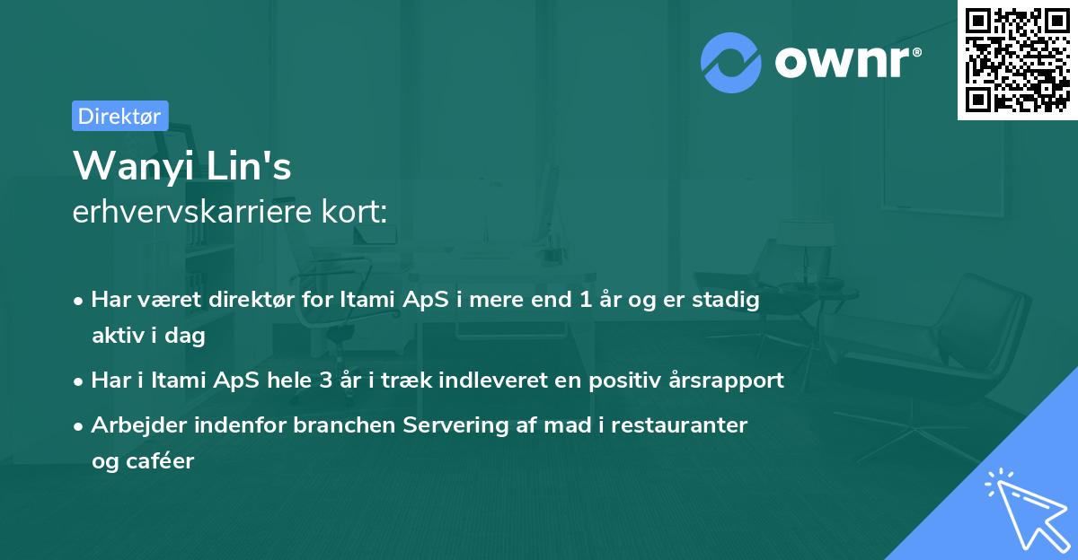 Wanyi Lin's erhvervskarriere kort