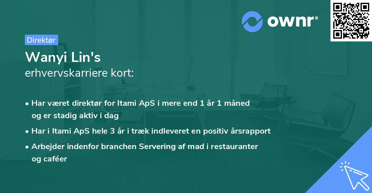 Wanyi Lin's erhvervskarriere kort