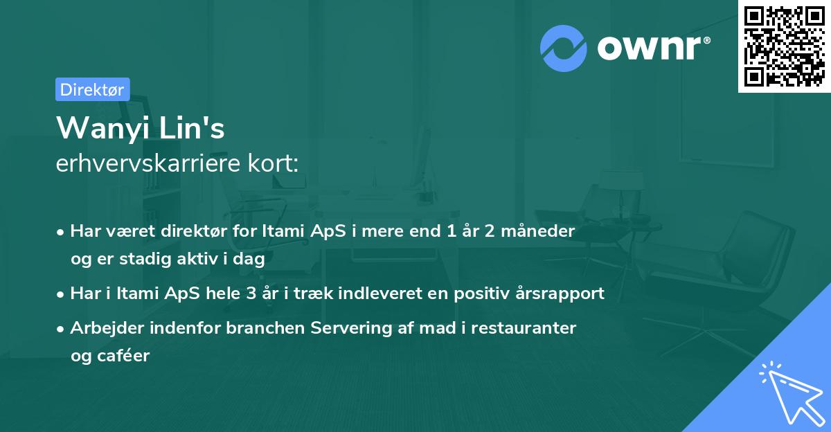 Wanyi Lin's erhvervskarriere kort