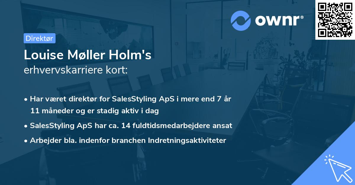 Louise Møller Holm's erhvervskarriere kort