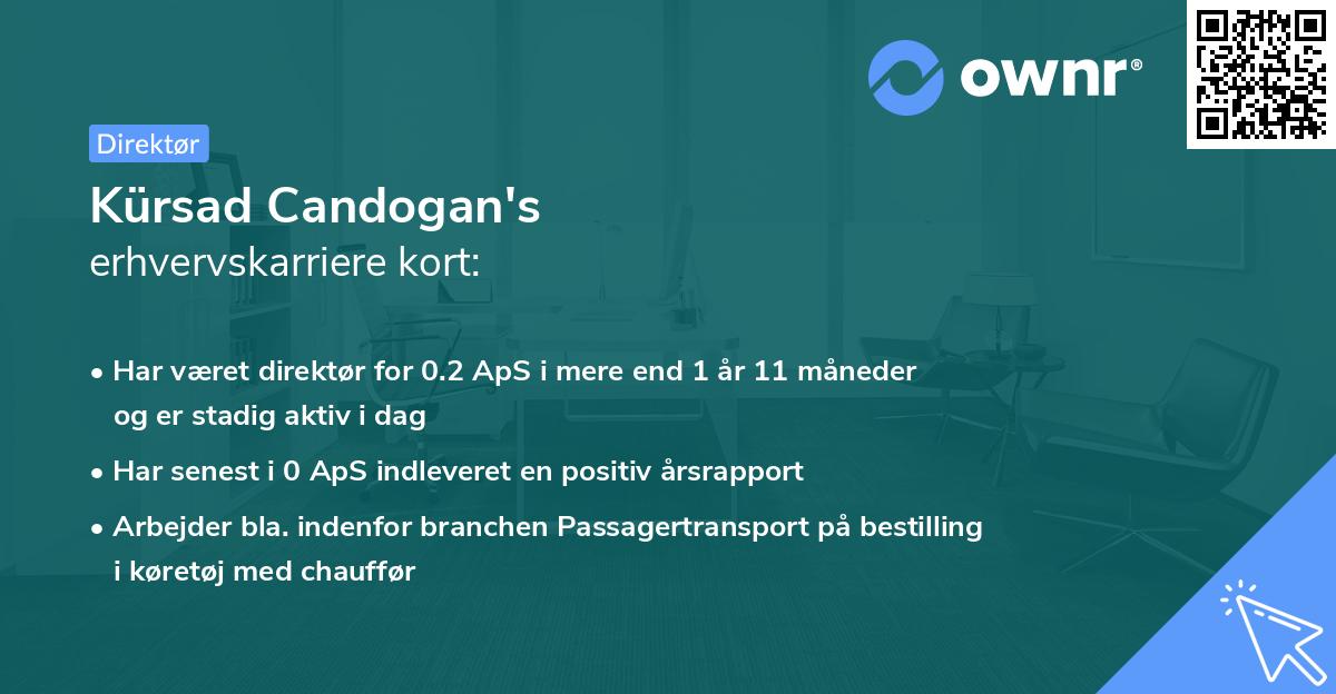 Kürsad Candogan's erhvervskarriere kort