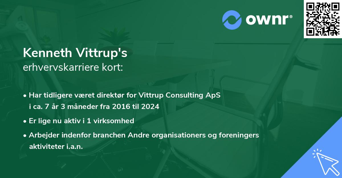 Kenneth Vittrup's erhvervskarriere kort