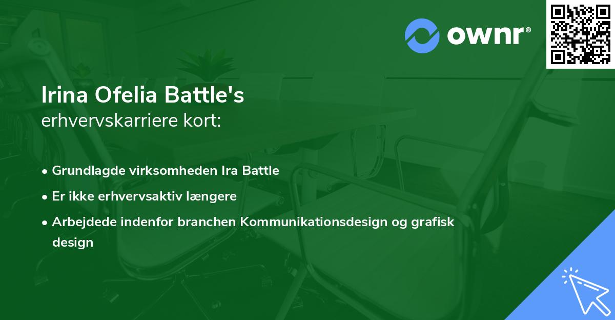 Irina Ofelia Battle's erhvervskarriere kort