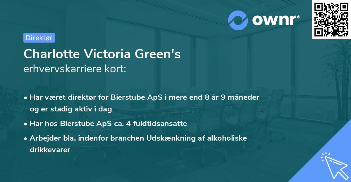 Charlotte Victoria Green's erhvervskarriere kort