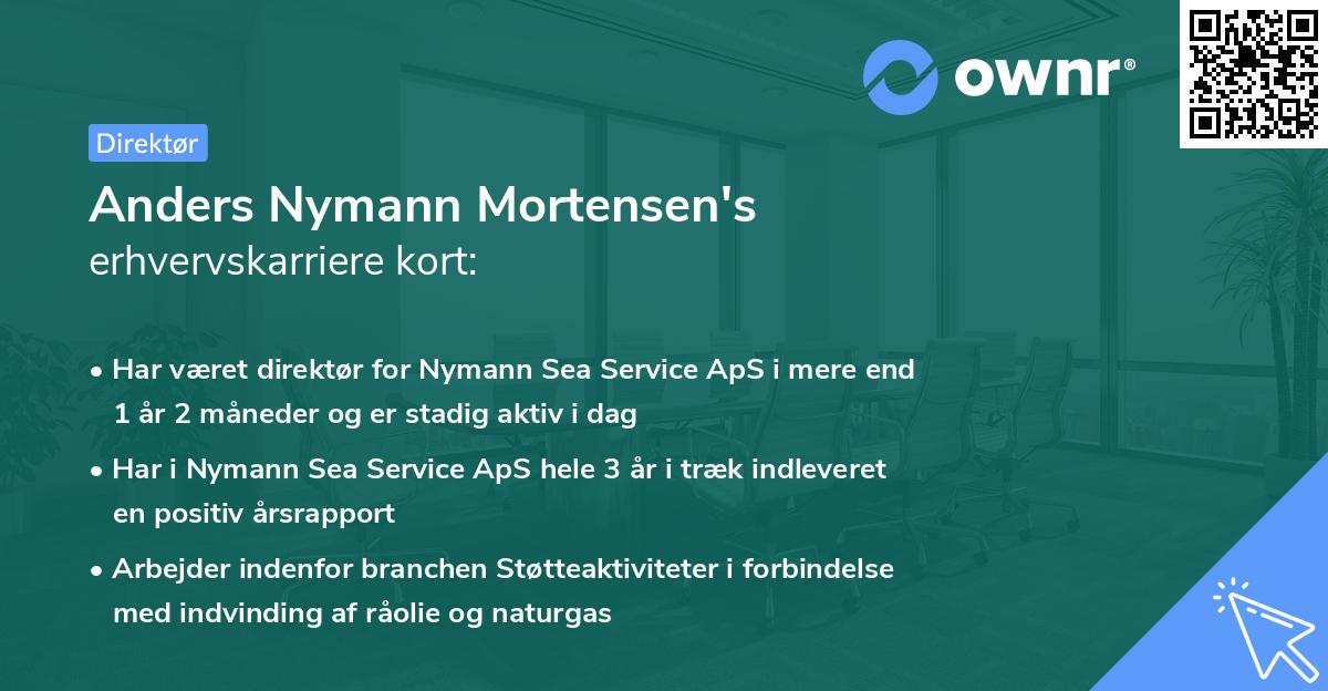 Anders Nymann Mortensen's erhvervskarriere kort