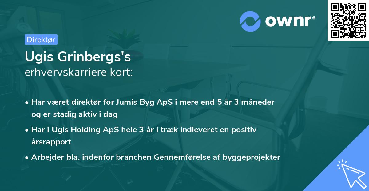 Ugis Grinbergs's erhvervskarriere kort