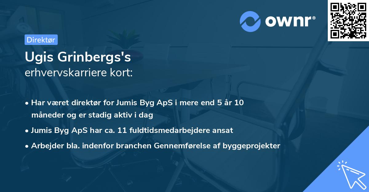 Ugis Grinbergs's erhvervskarriere kort