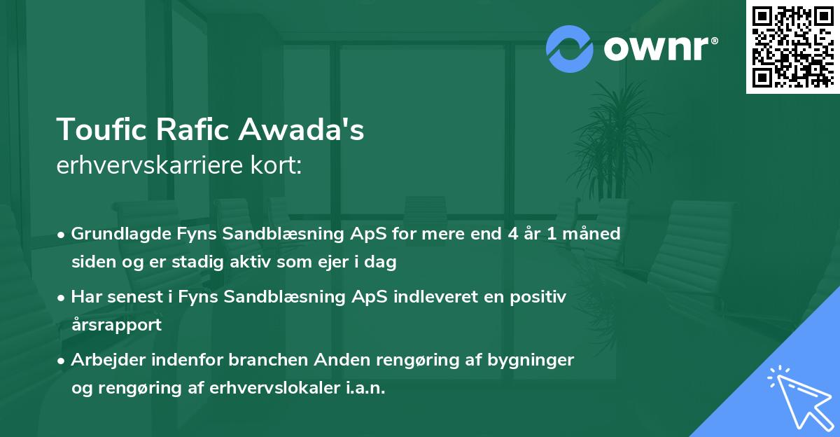 Toufic Rafic Awada's erhvervskarriere kort