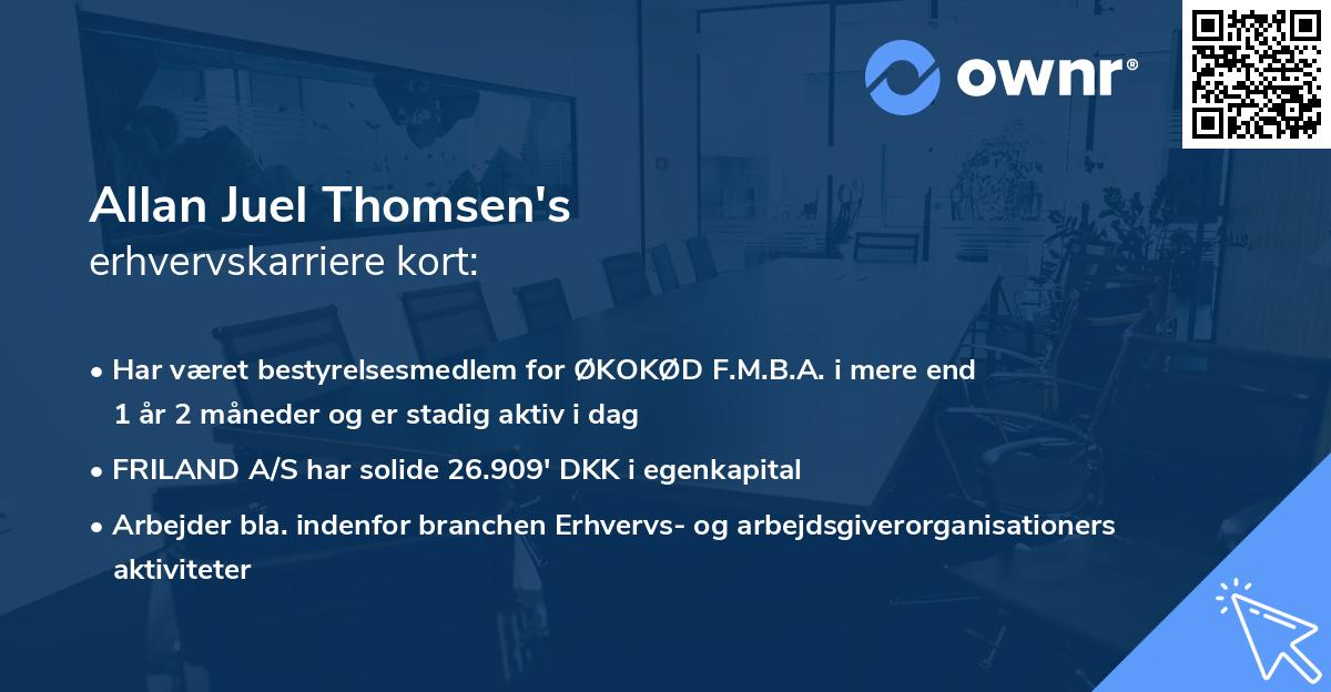 Allan Juel Thomsen's erhvervskarriere kort