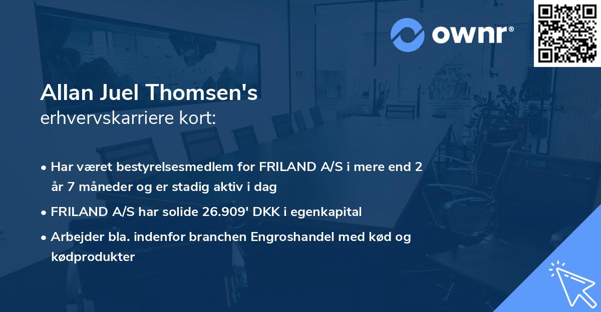 Allan Juel Thomsen's erhvervskarriere kort