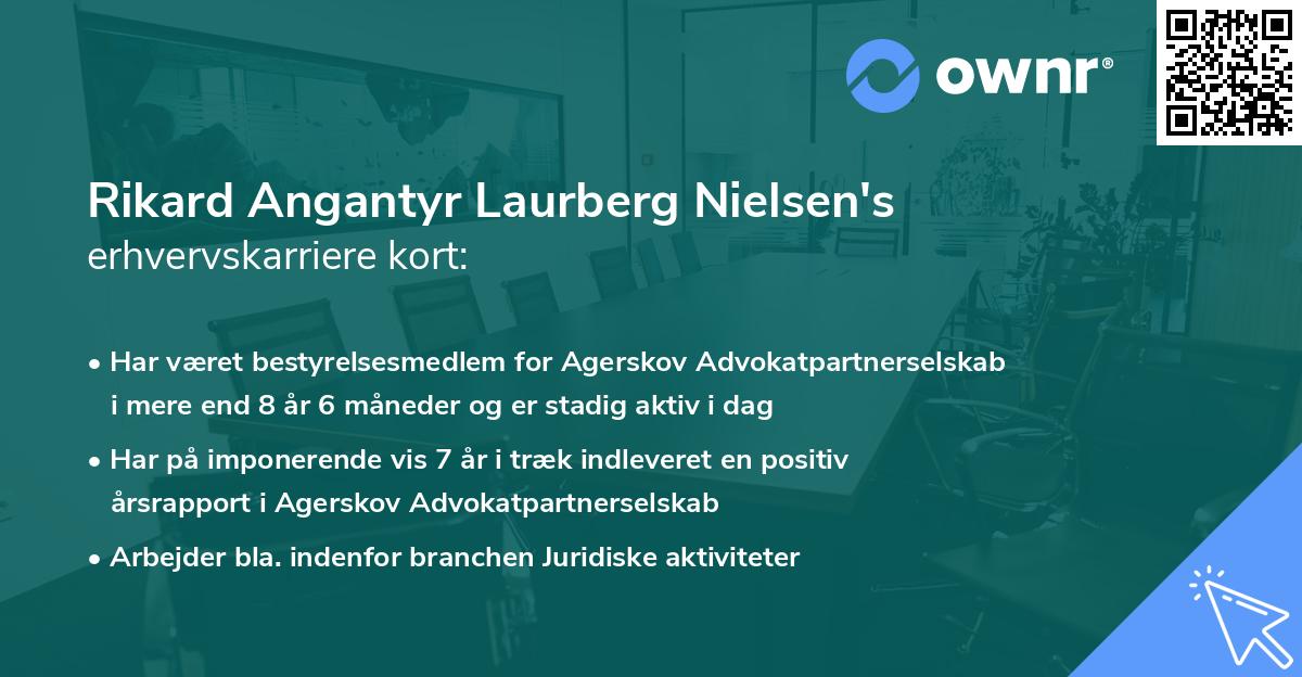 Rikard Angantyr Laurberg Nielsen's erhvervskarriere kort