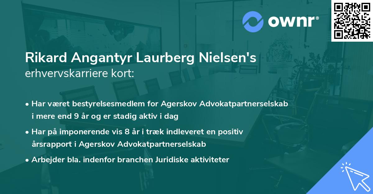 Rikard Angantyr Laurberg Nielsen's erhvervskarriere kort
