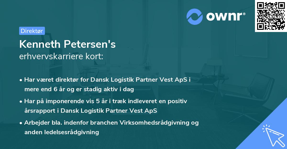 Kenneth Petersen's erhvervskarriere kort