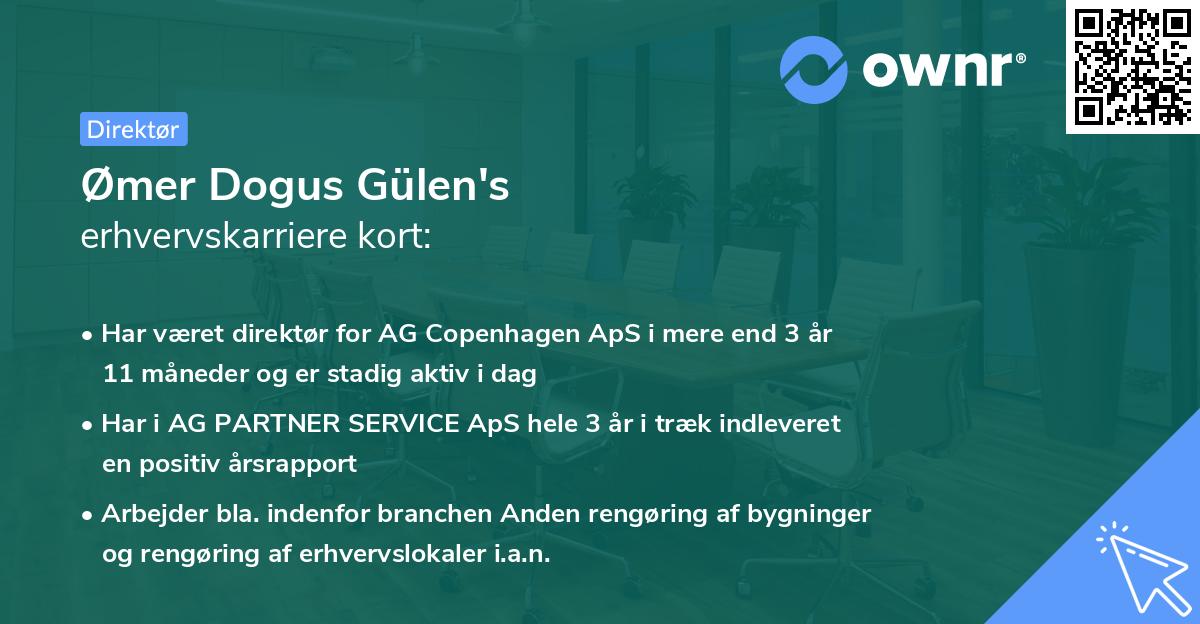 Ømer Dogus Gülen's erhvervskarriere kort