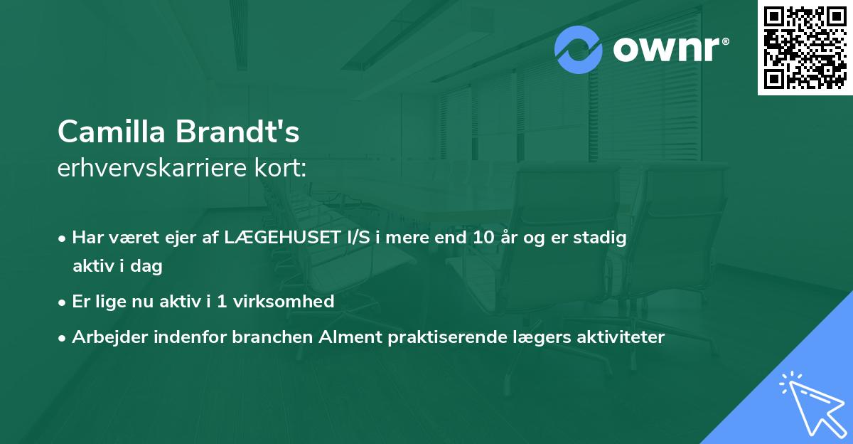 Camilla Brandt's erhvervskarriere kort