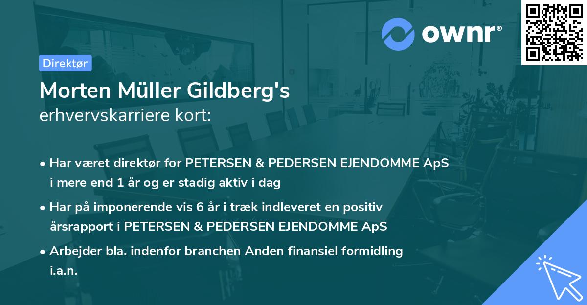 Morten Müller Gildberg's erhvervskarriere kort