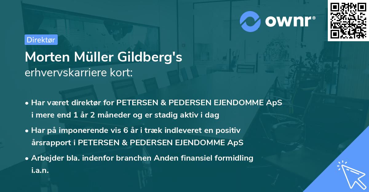 Morten Müller Gildberg's erhvervskarriere kort
