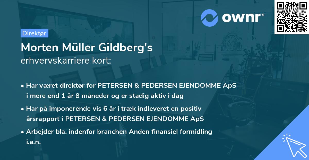 Morten Müller Gildberg's erhvervskarriere kort