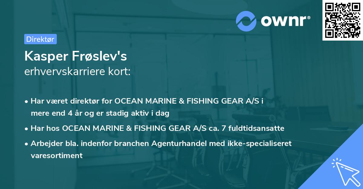 Kasper Frøslev's erhvervskarriere kort