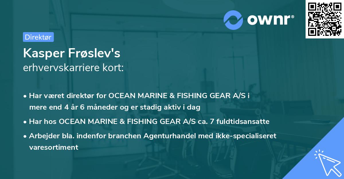 Kasper Frøslev's erhvervskarriere kort