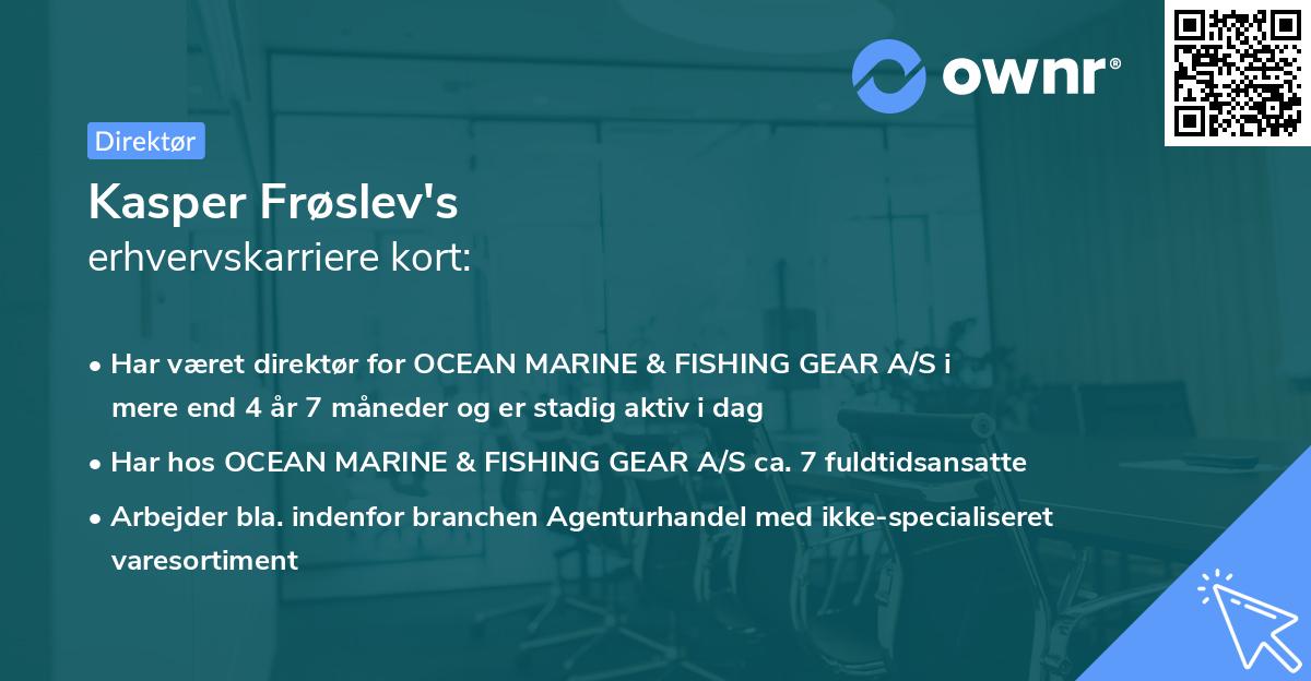 Kasper Frøslev's erhvervskarriere kort