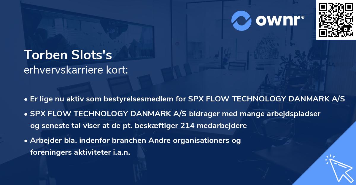 Torben Slots's erhvervskarriere kort