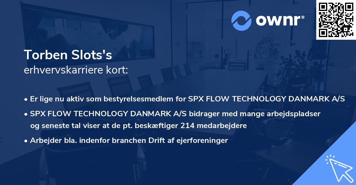 Torben Slots's erhvervskarriere kort