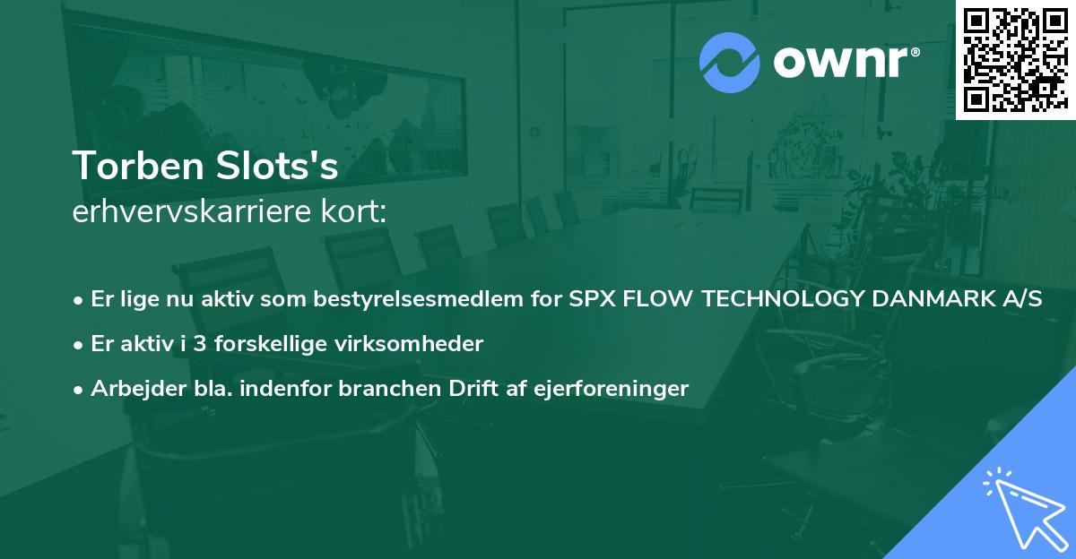 Torben Slots's erhvervskarriere kort